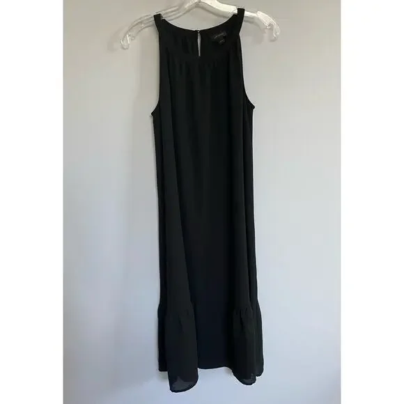 J. Jill Wearever Black Halter Shift Ruffle Dress - Midi‎ Length S - Picture 7 of 12